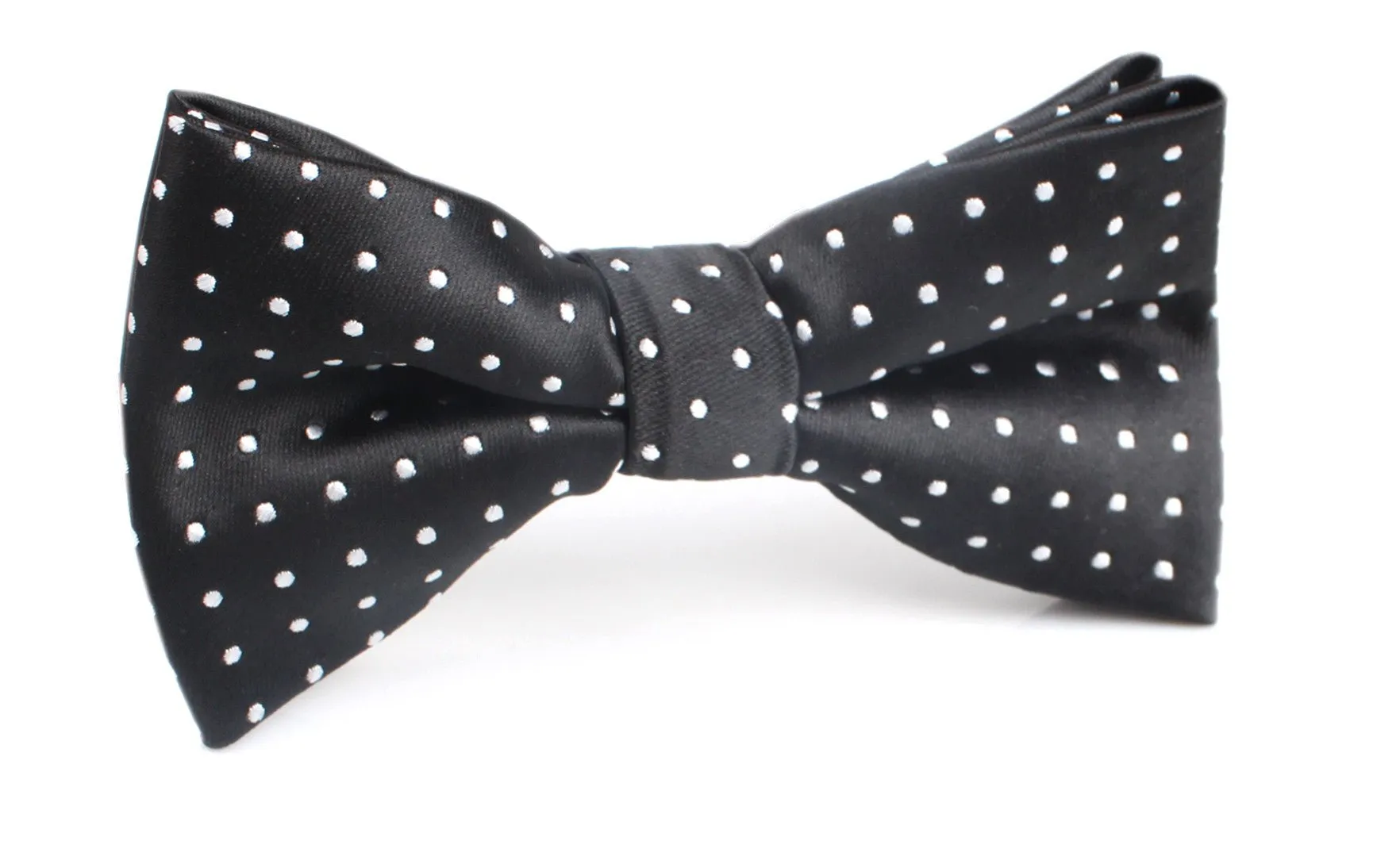 Black with Small White Polka Dots - Bow Tie sold by OTAA
