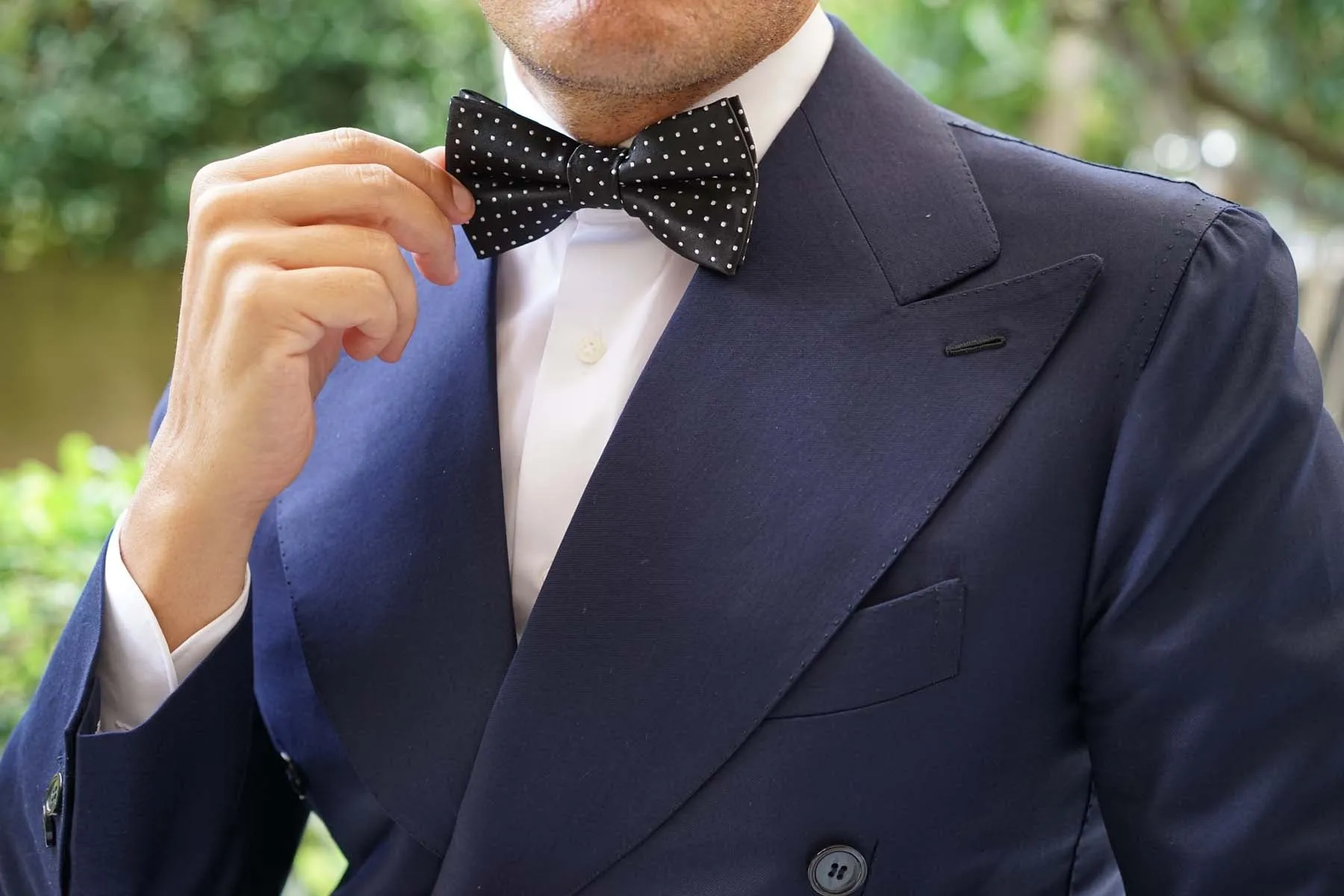 Black with Small White Polka Dots - Bow Tie sold by OTAA product image thumbnail 5