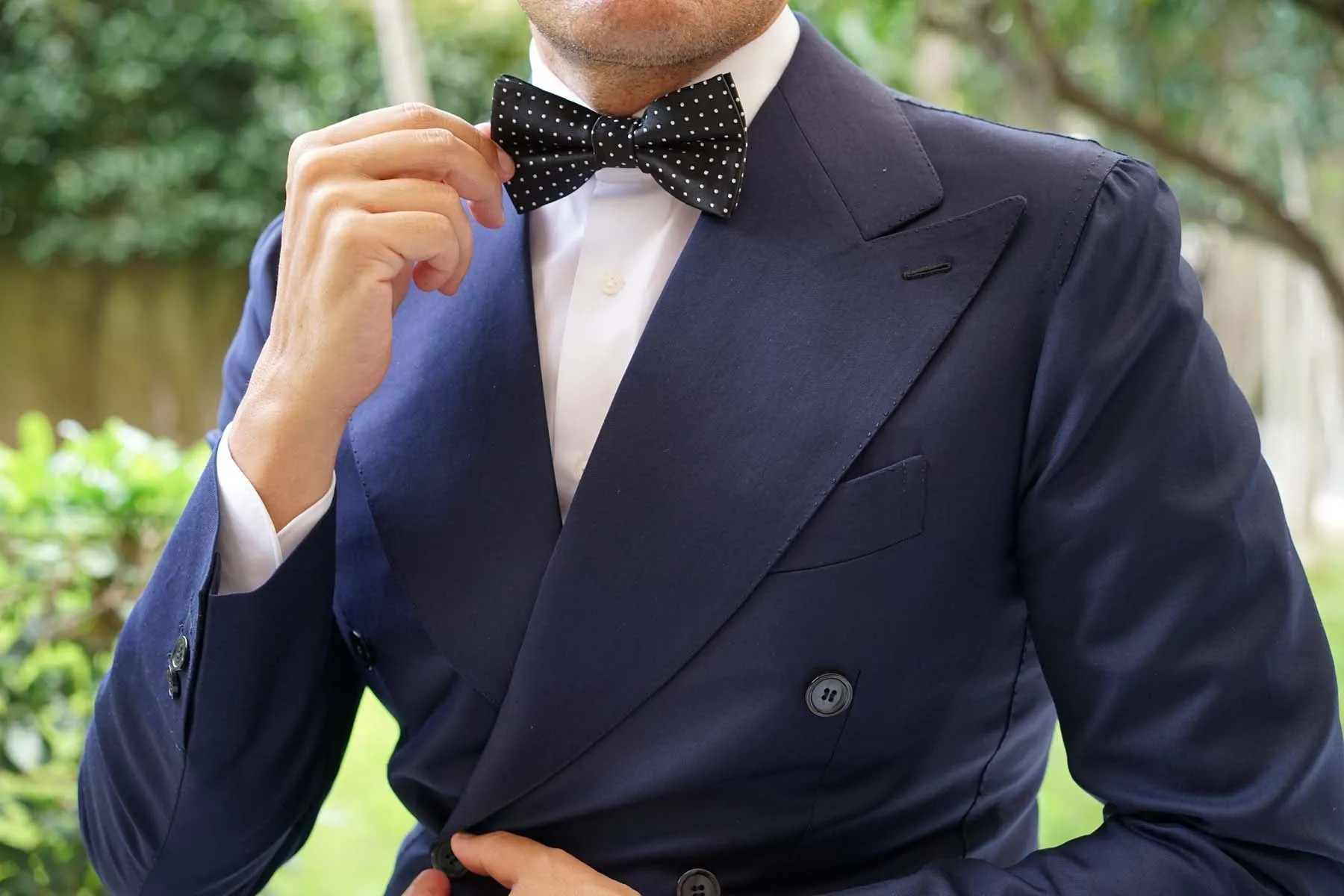 Black with Small White Polka Dots - Bow Tie sold by OTAA product image thumbnail 3
