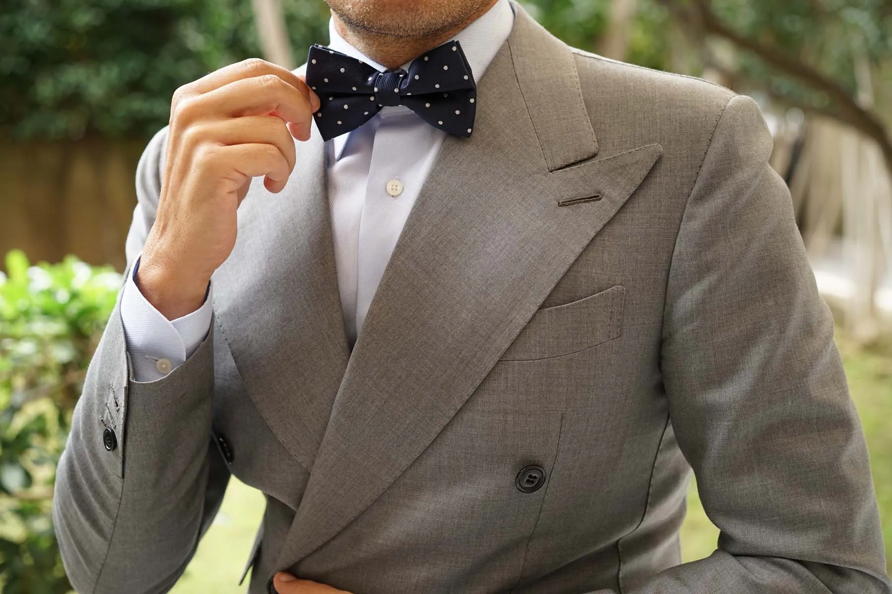 Navy Blue with White Polka Dots - Bow Tie sold by OTAA product image thumbnail 5