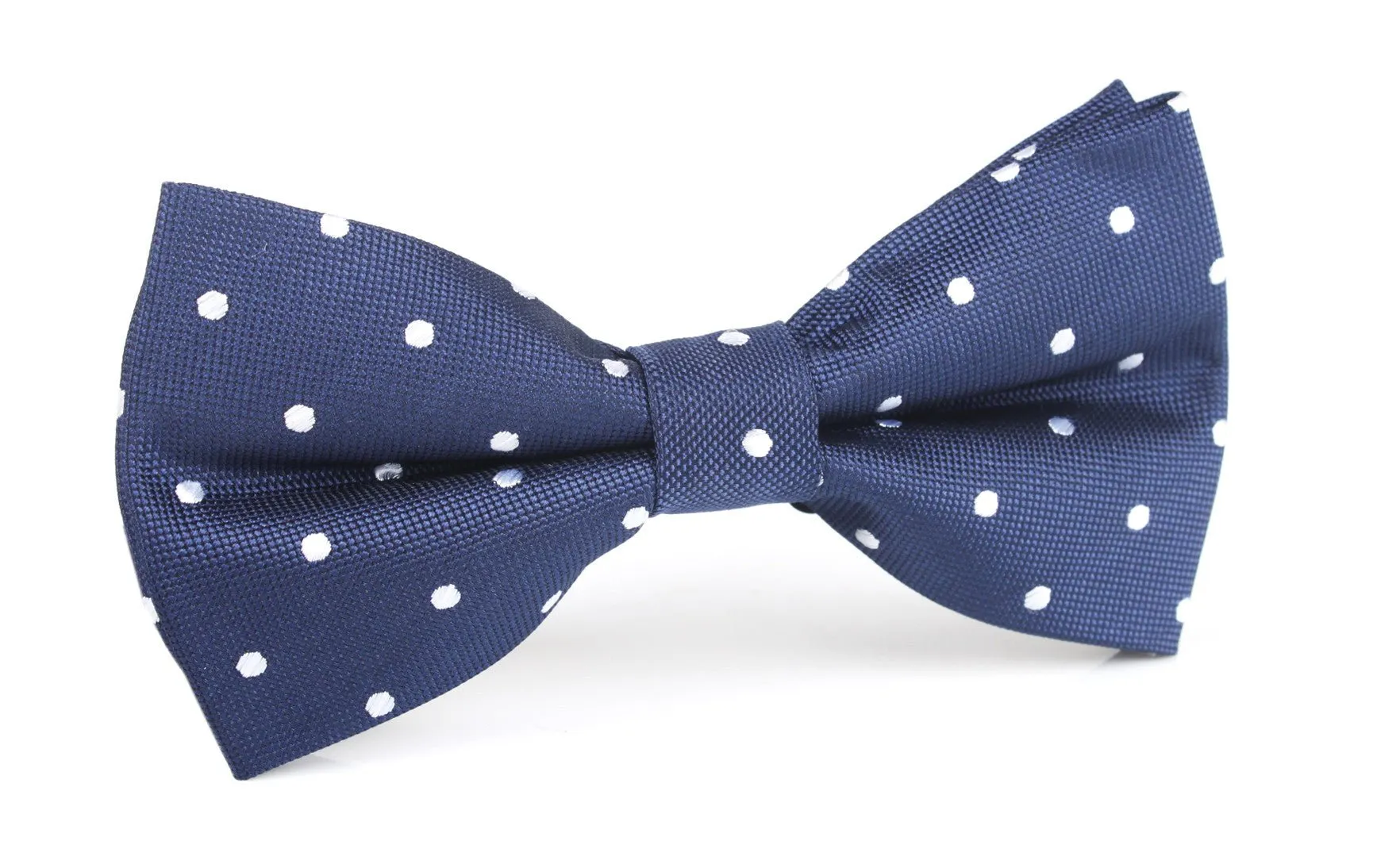 Navy Blue with White Polka Dots - Bow Tie sold by OTAA
