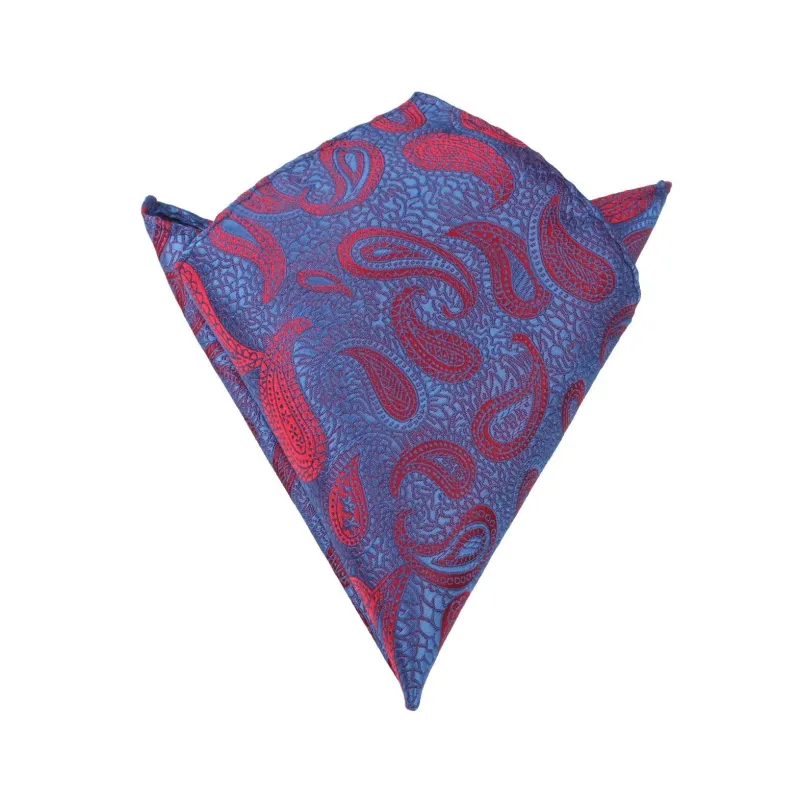 Paisley Purple and Red - Pocket Square made by OTAA