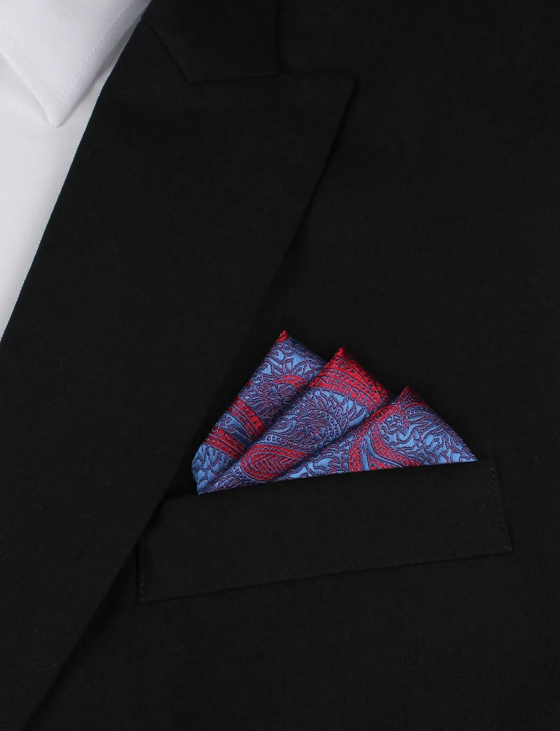 Paisley Purple and Red - Pocket Square sold by OTAA product image thumbnail 3