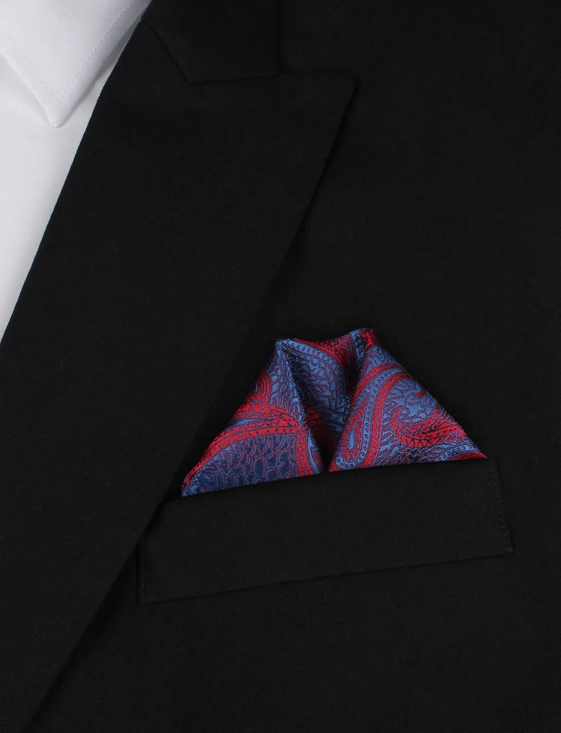 Paisley Purple and Red - Pocket Square sold by OTAA product image thumbnail 4