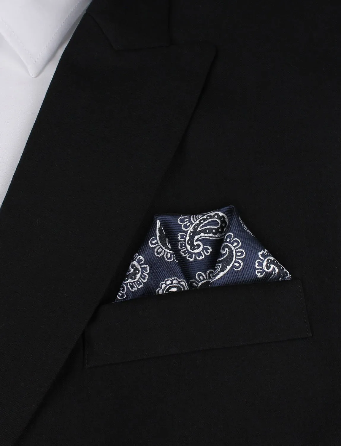Paisley Navy Blue - Pocket Square sold by OTAA product image thumbnail 4
