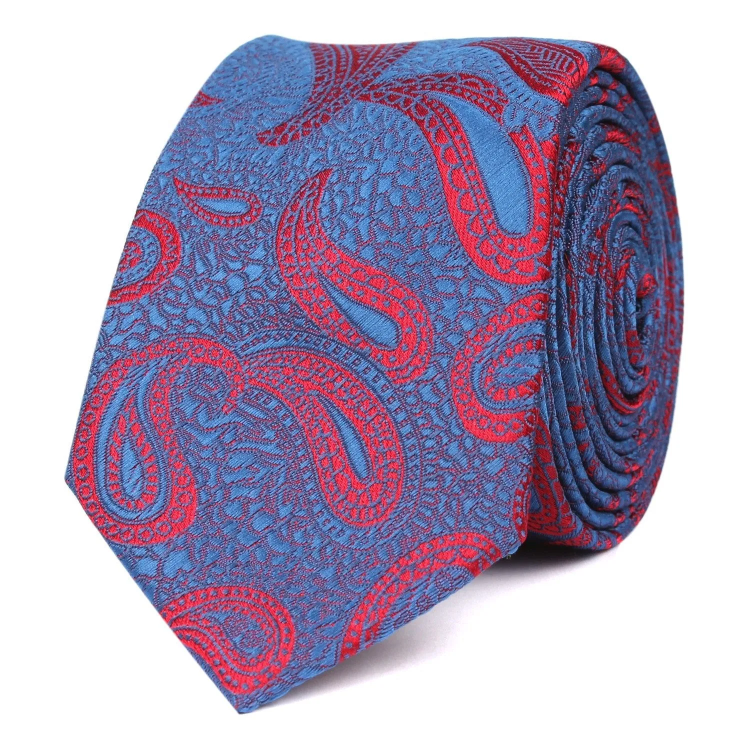 Paisley Purple and Red - Skinny Tie sold by OTAA product image thumbnail 2