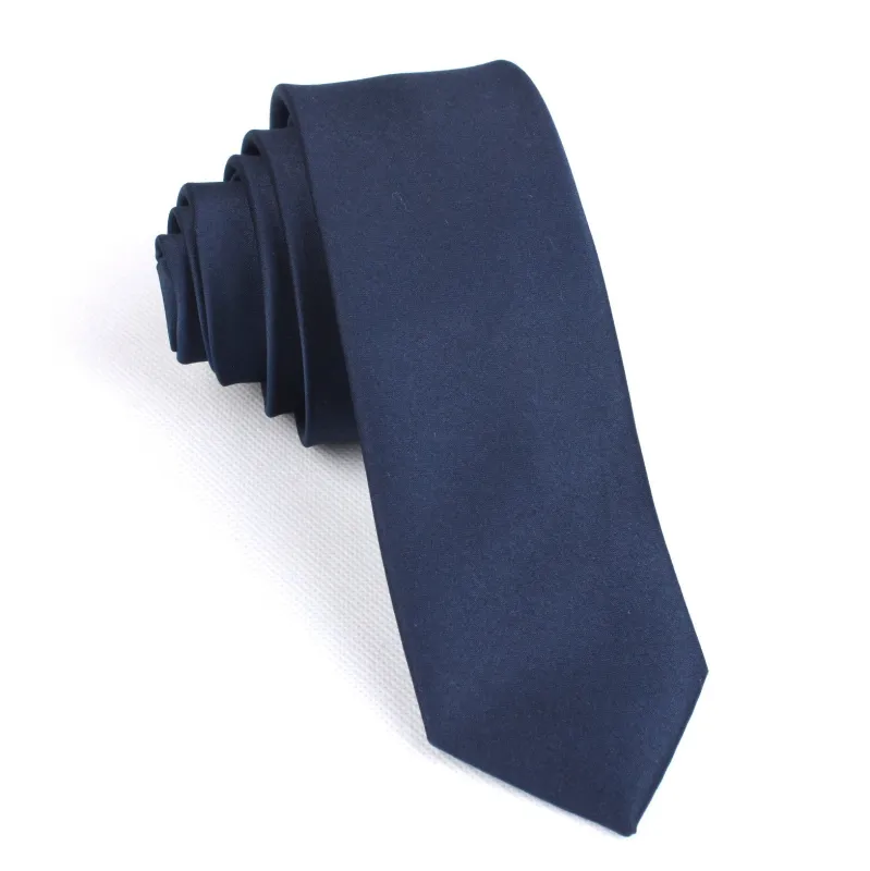 Navy Blue Skinny Tie made by OTAA