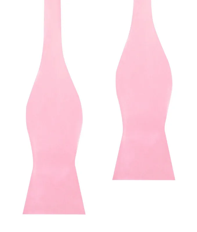 Rose Pink Satin Self Bow Tie made by OTAA
