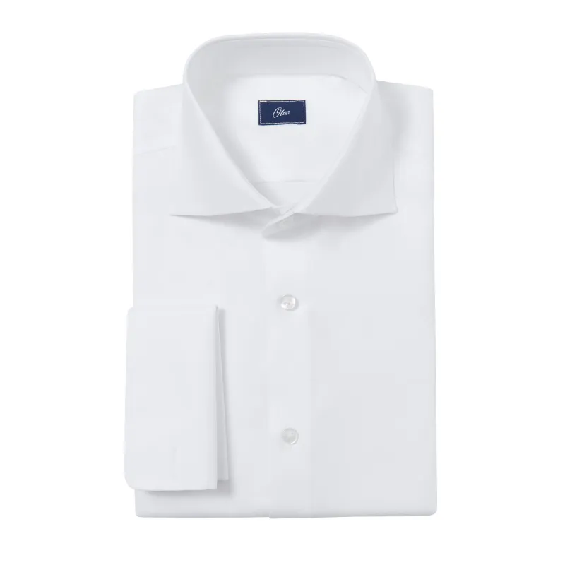 Windsor Royal White French Cuff Easy-Iron Twill Shirt made by OTAA