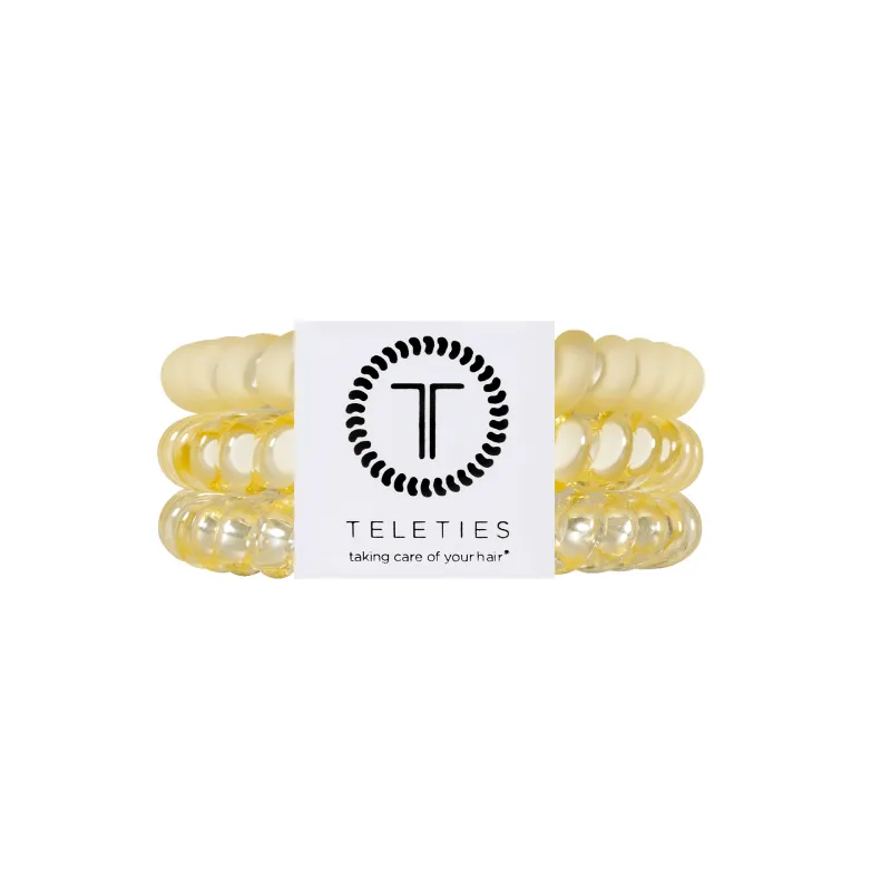 Butter Yellow Large Hair Ties sold by TELETIES