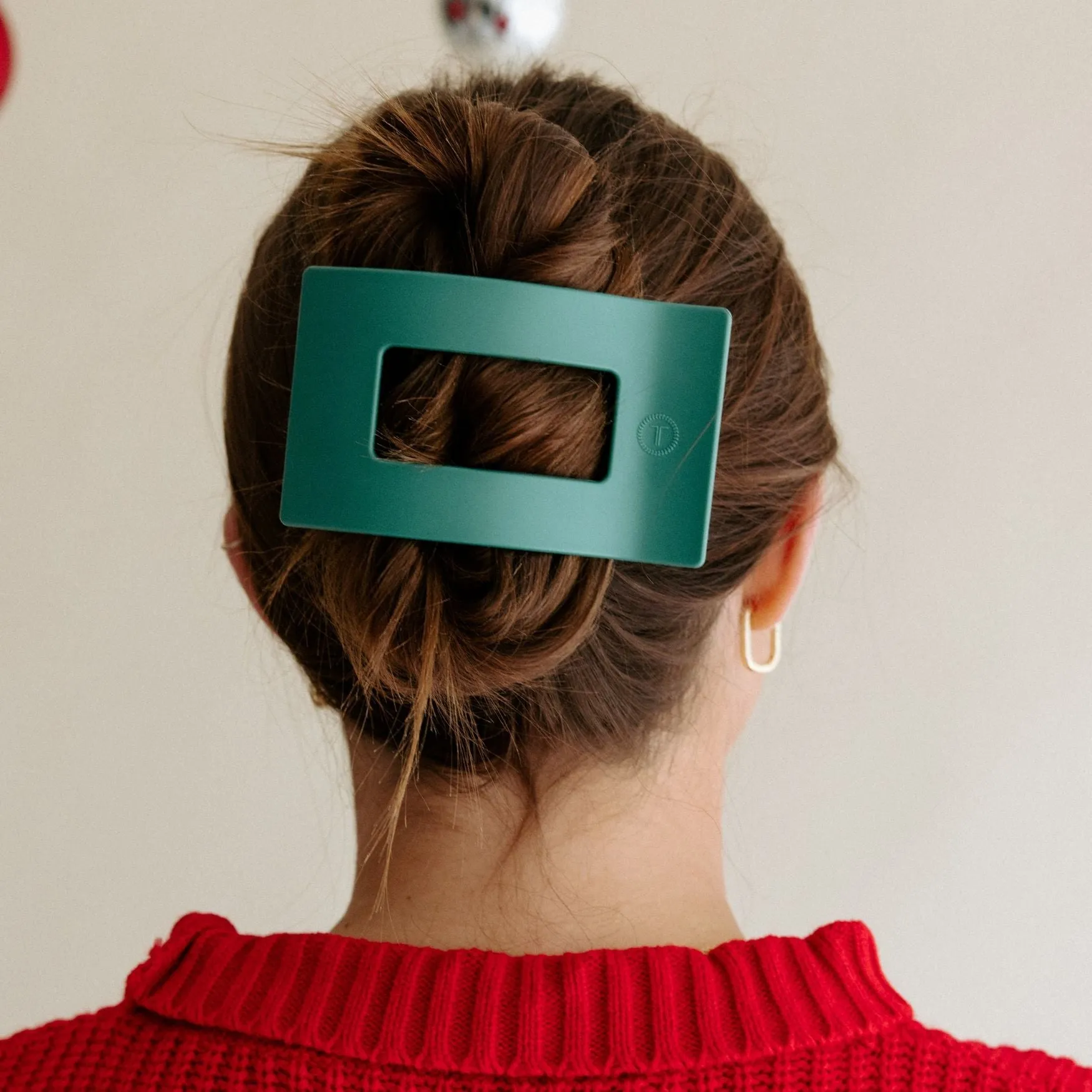 Fir Real Large Flat Rectangle Hair Clip sold by TELETIES product image thumbnail 4