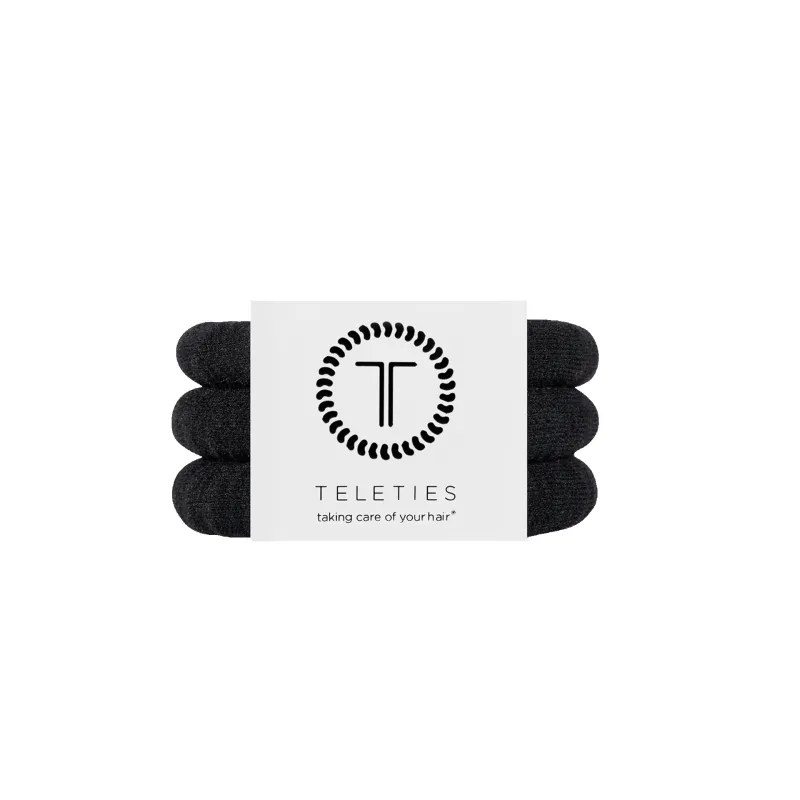 Jet Black Small Nylon Hair Ties sold by TELETIES