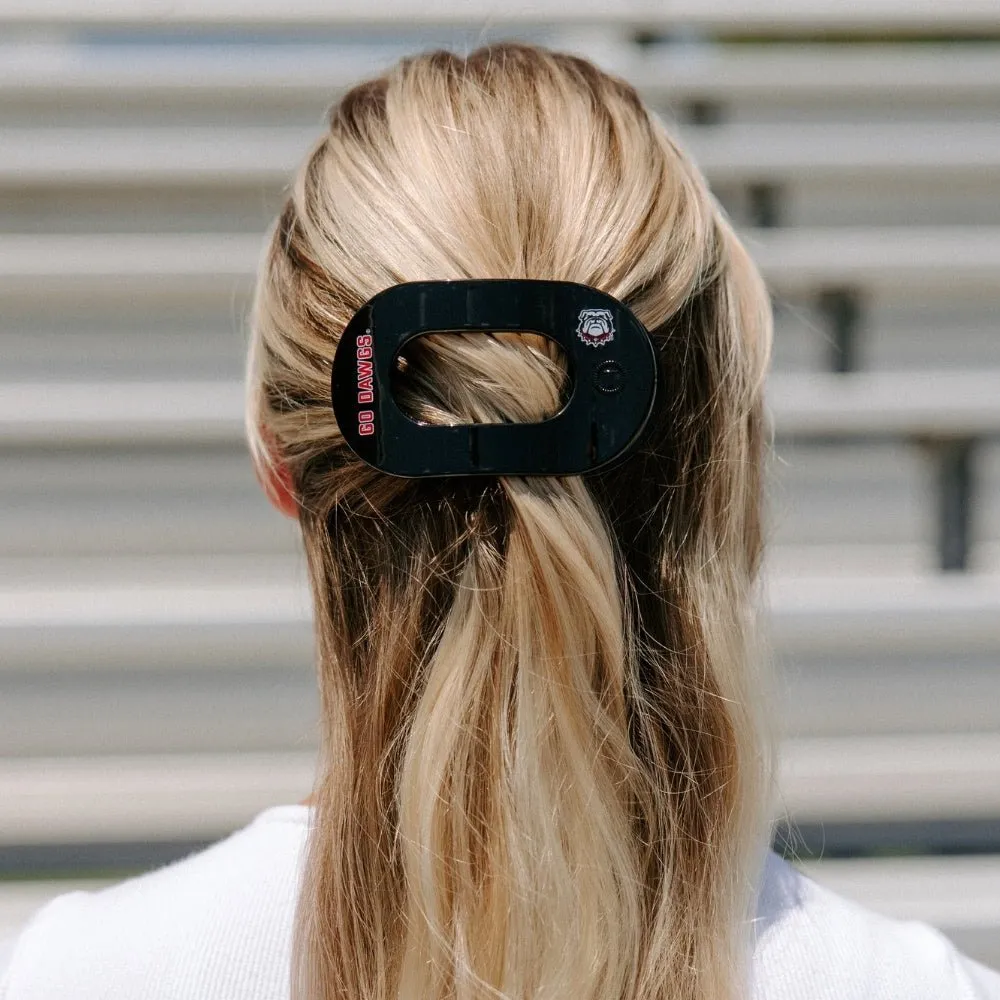 Go Dawgs! Medium Flat Round Hair Clip sold by TELETIES product image thumbnail 4