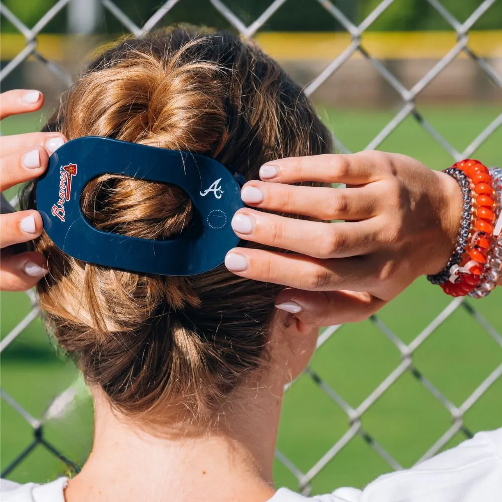 Atlanta Braves Large Flat Round Hair Clip sold by TELETIES product image thumbnail 4