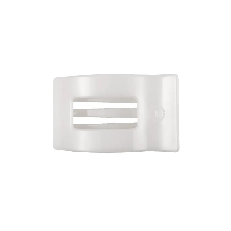 Coconut White Small Flat Rectangle Hair Clip sold by TELETIES