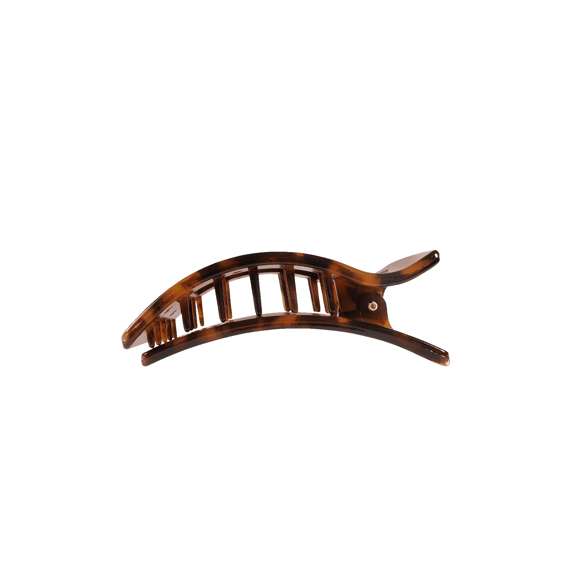 Tortoise Small Flat Rectangle Hair Clip sold by TELETIES product image thumbnail 3