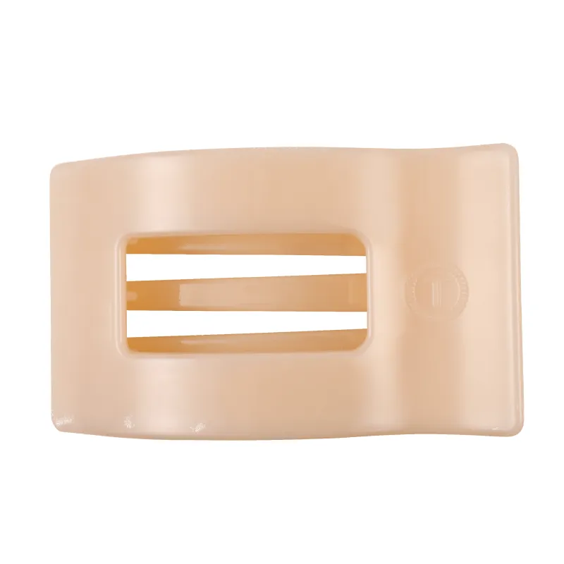 Almond Beige Large Flat Rectangle Hair Clip sold by TELETIES