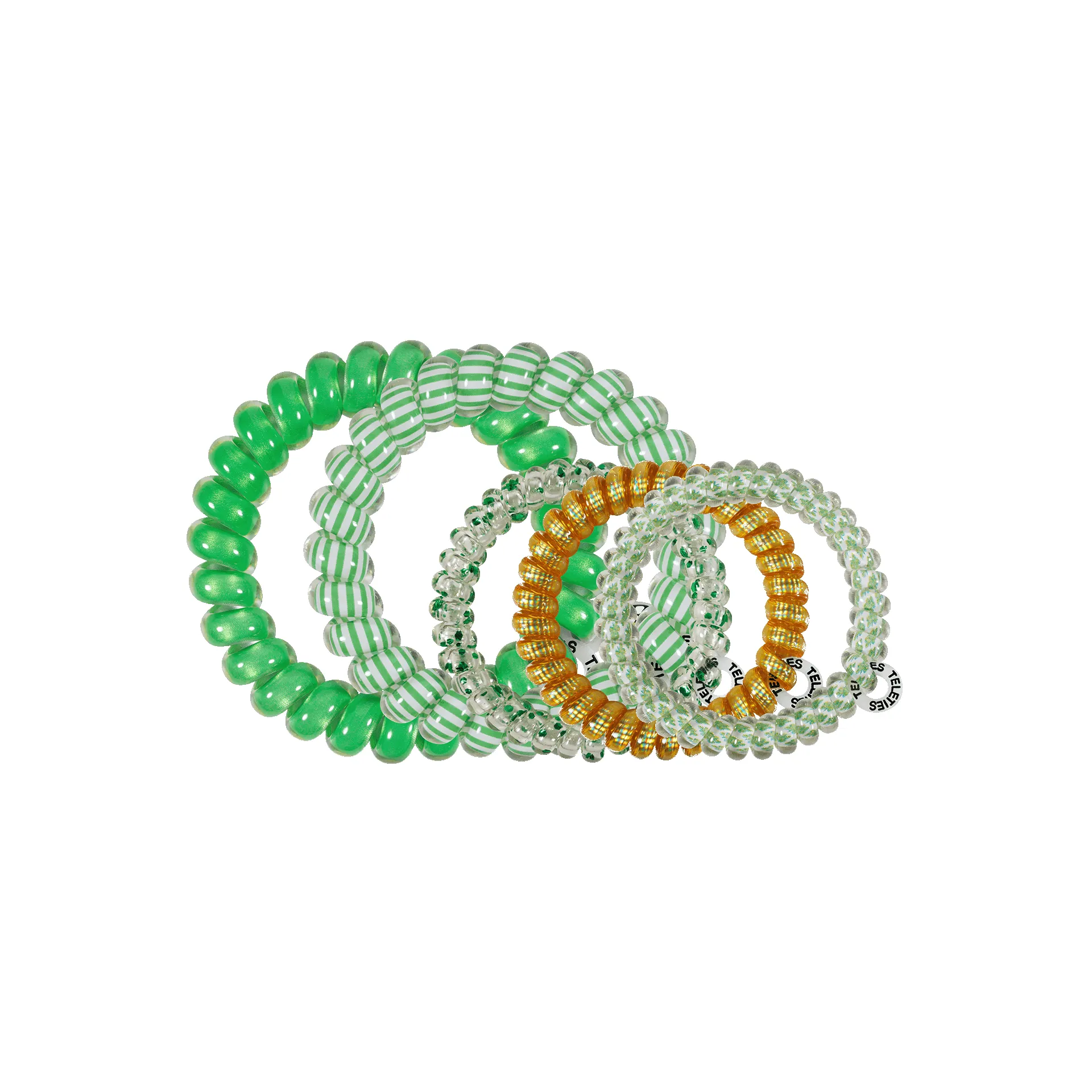 Dancing Green Mixed Hair Ties sold by TELETIES product image thumbnail 2