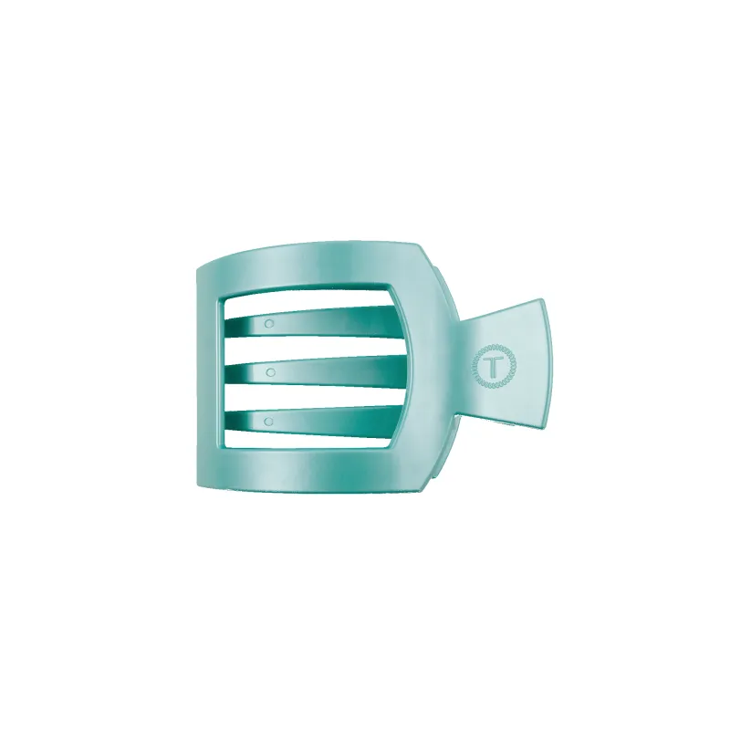 Totally Turquoise Small Flat Square Hair Clip sold by TELETIES