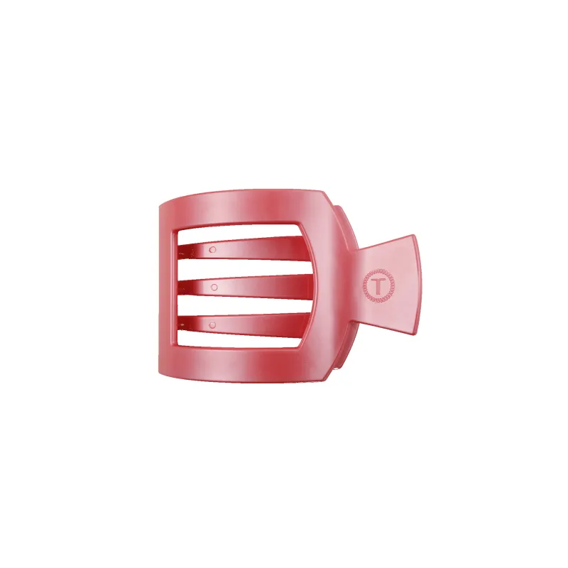 Calming Coral Small Flat Square Hair Clip sold by TELETIES