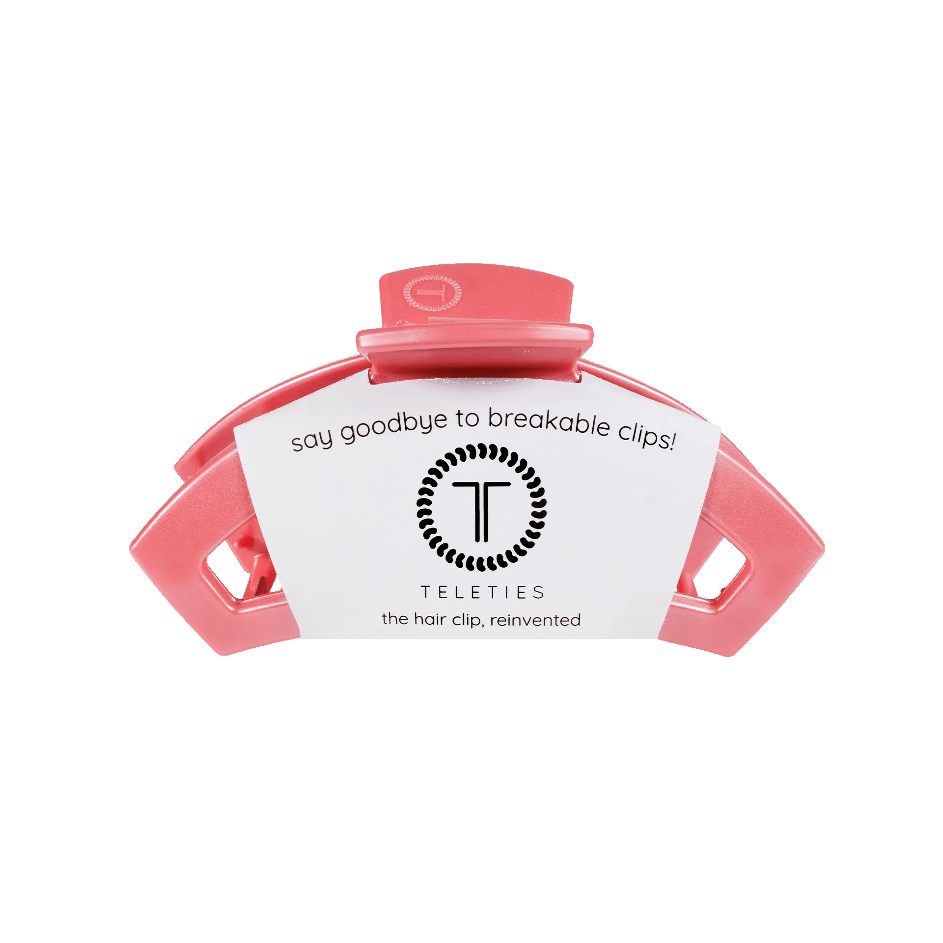 Open Calming Coral Small Claw Hair Clip sold by TELETIES product image thumbnail 2