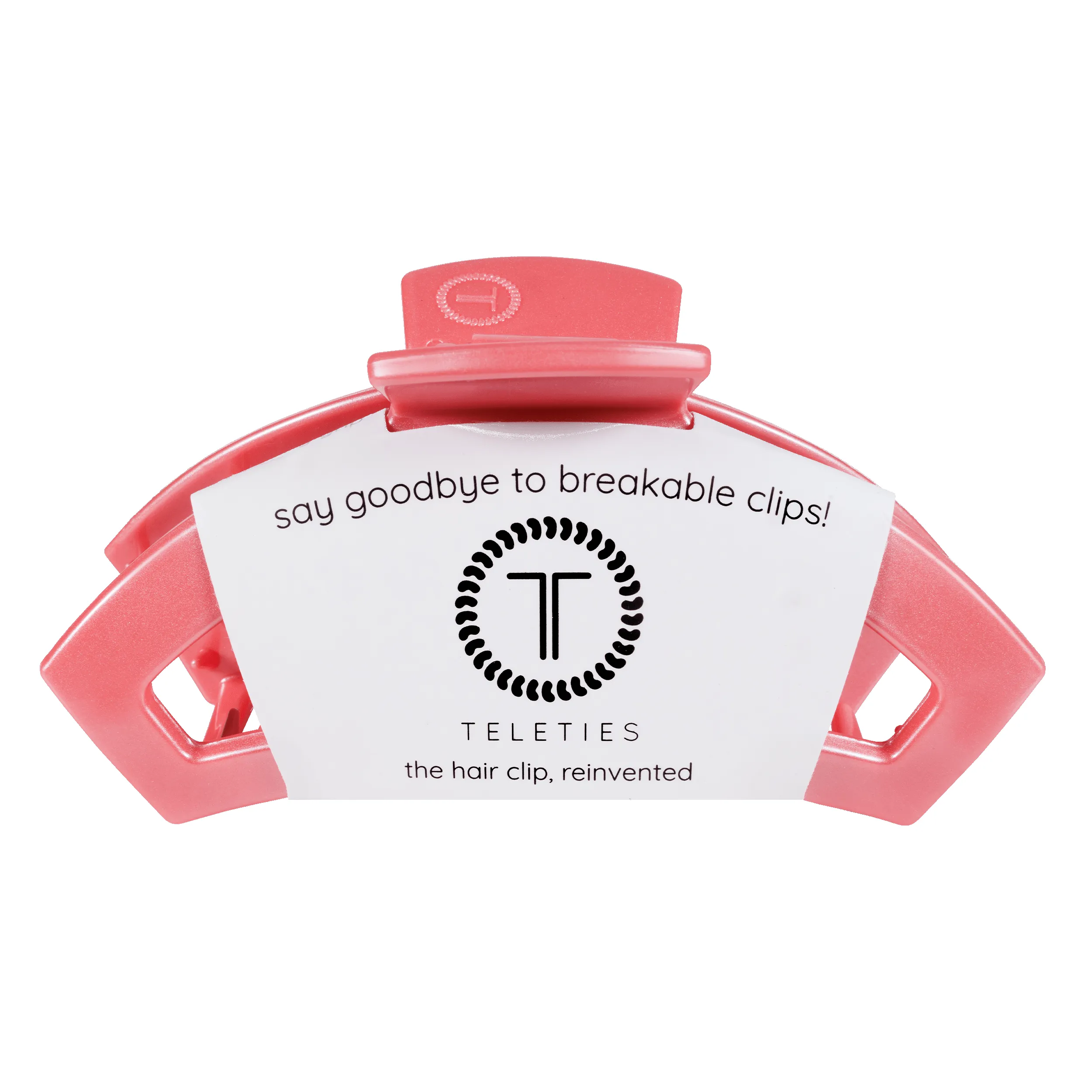 Open Calming Coral Large Claw Hair Clip sold by TELETIES product image thumbnail 2