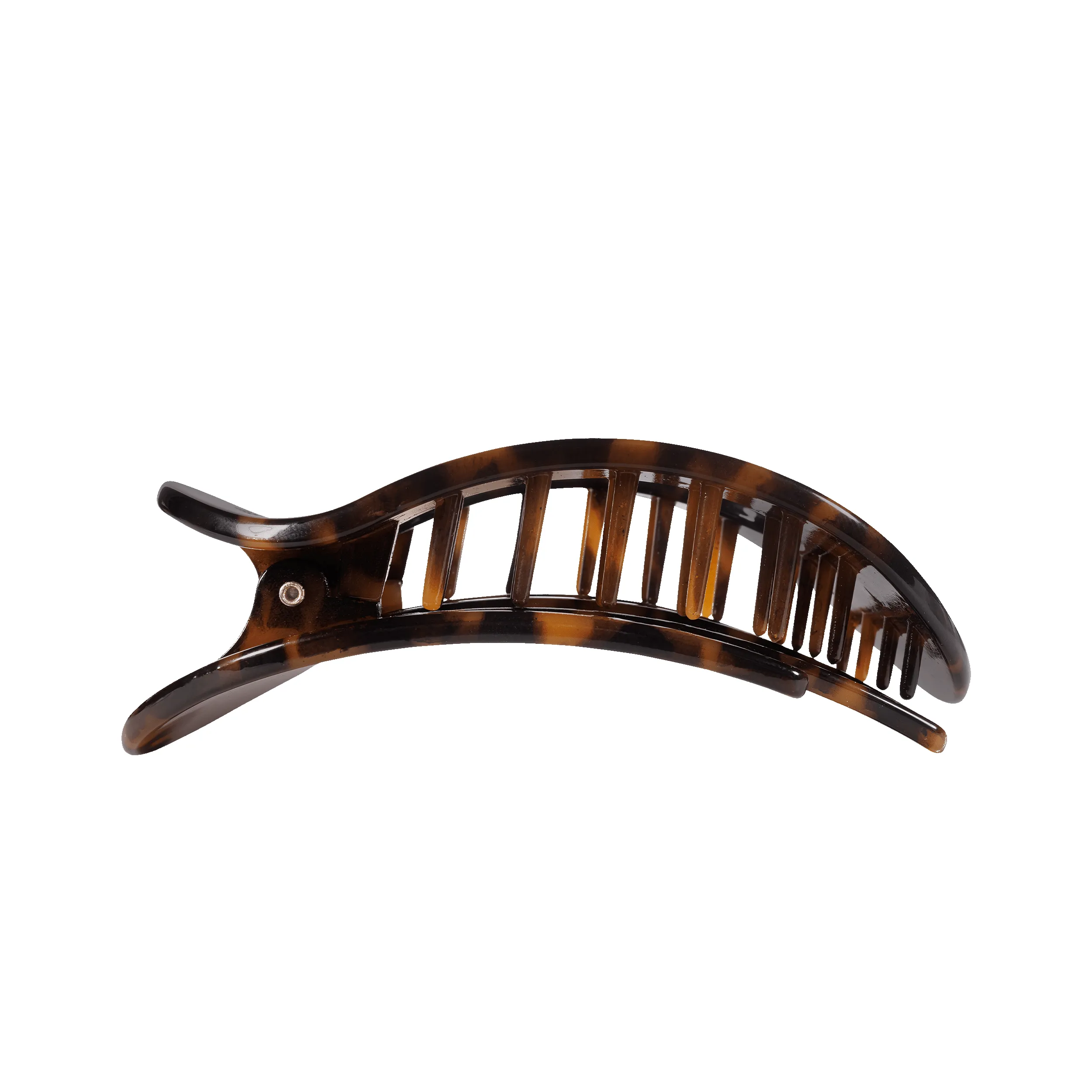 Tortoise Medium Flat Round Hair Clip sold by TELETIES product image thumbnail 3