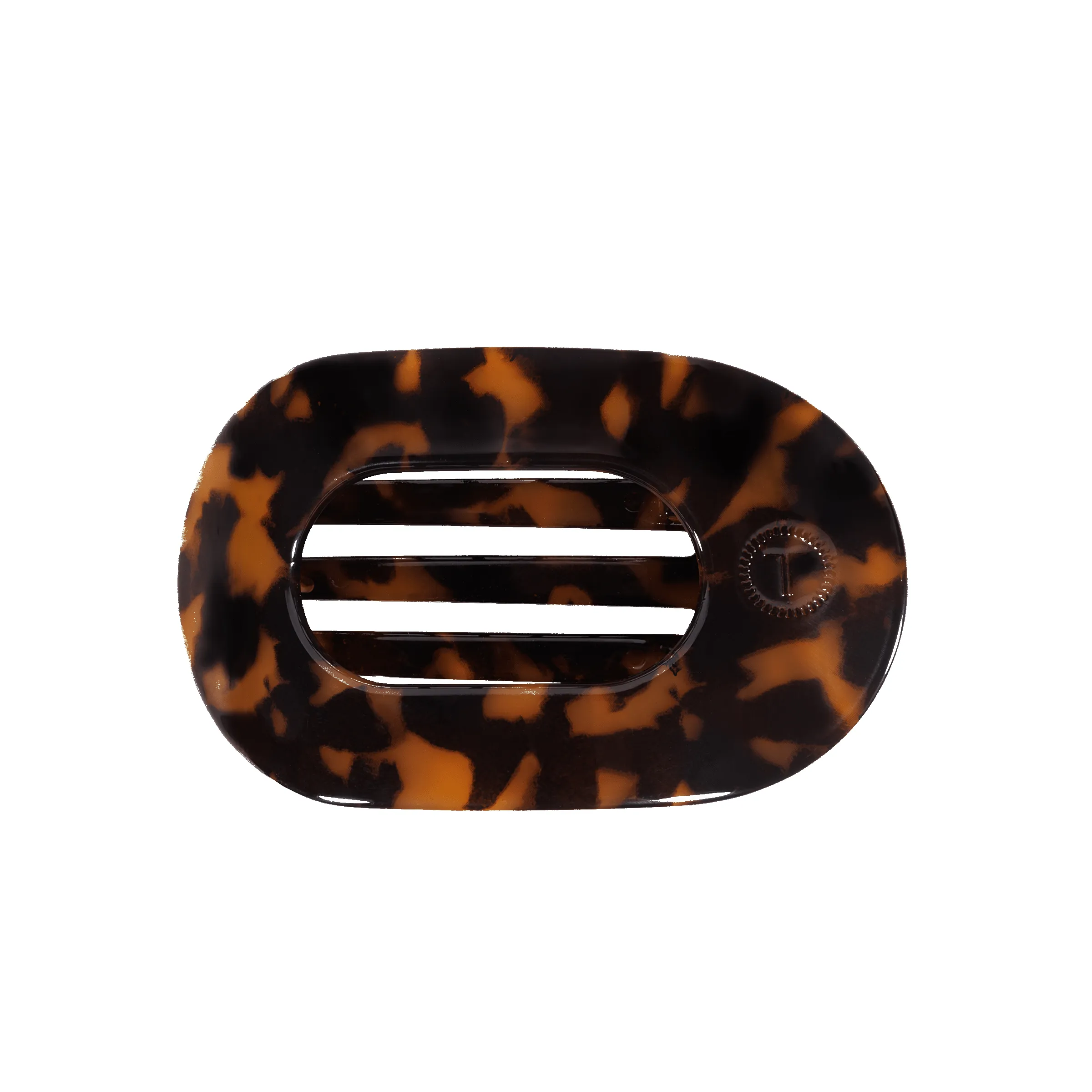 Tortoise Medium Flat Round Hair Clip sold by TELETIES