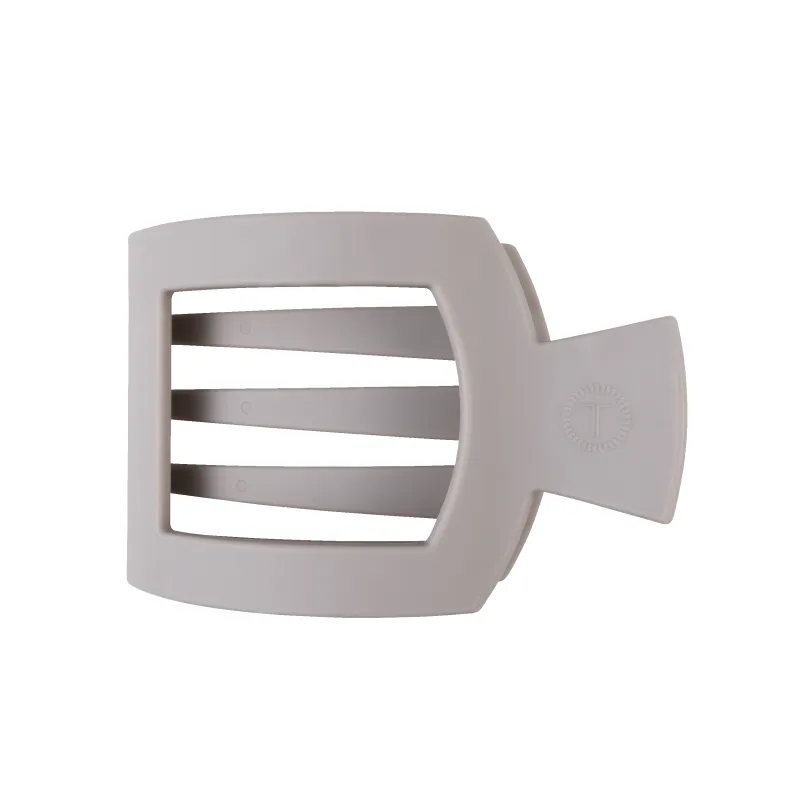 Silver Flames Large Flat Square Hair Clip sold by TELETIES