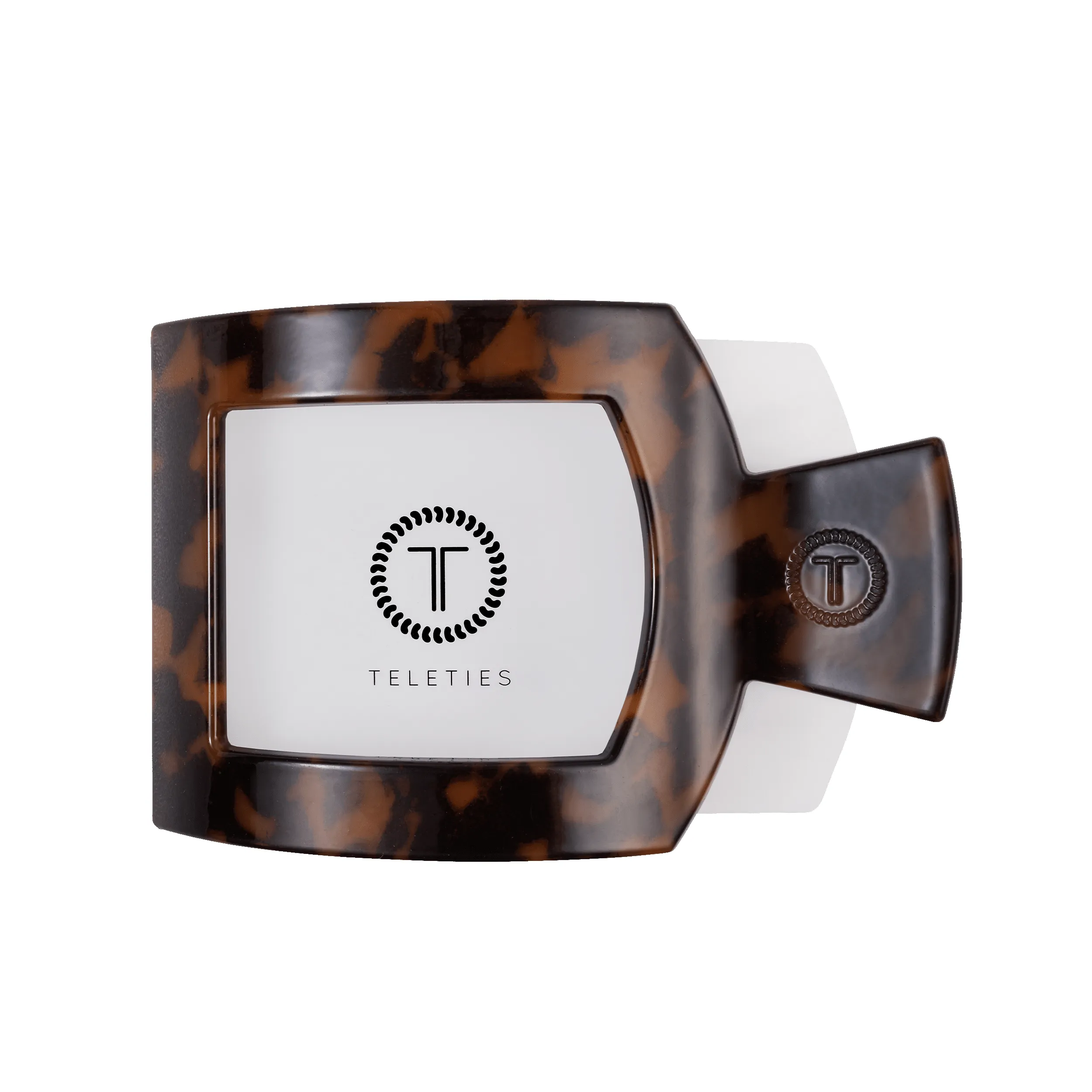 Tortoise Large Flat Square Hair Clip sold by TELETIES product image thumbnail 2