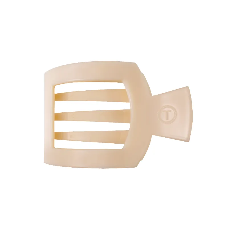 Almond Beige Medium Flat Square Hair Clip sold by TELETIES