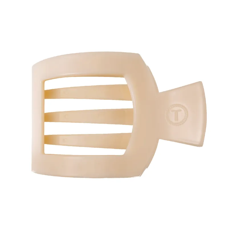 Almond Beige Large Flat Square Hair Clip sold by TELETIES
