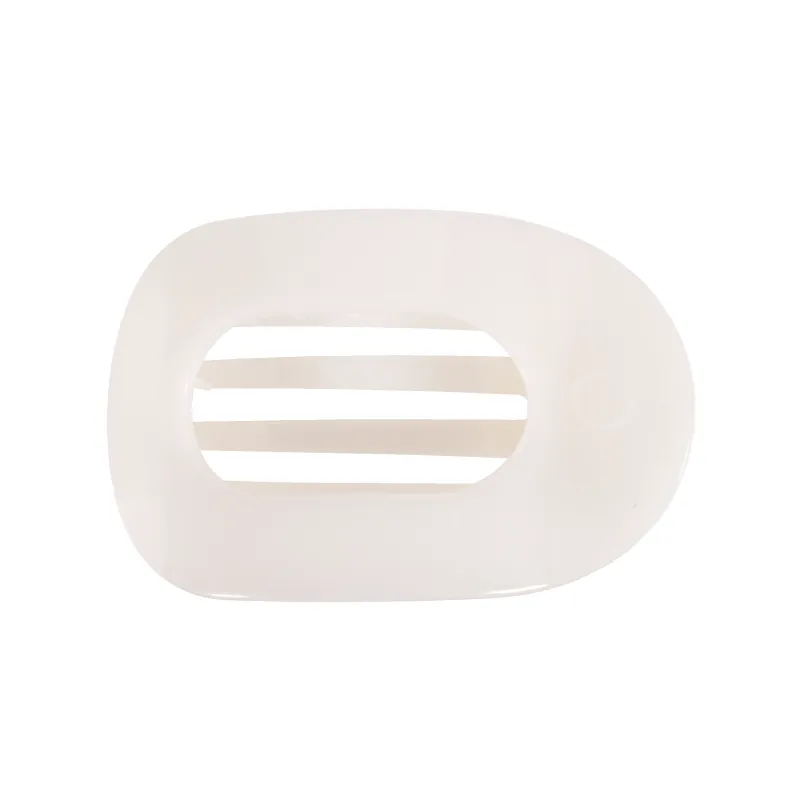 Coconut White Large Flat Round Hair Clip sold by TELETIES