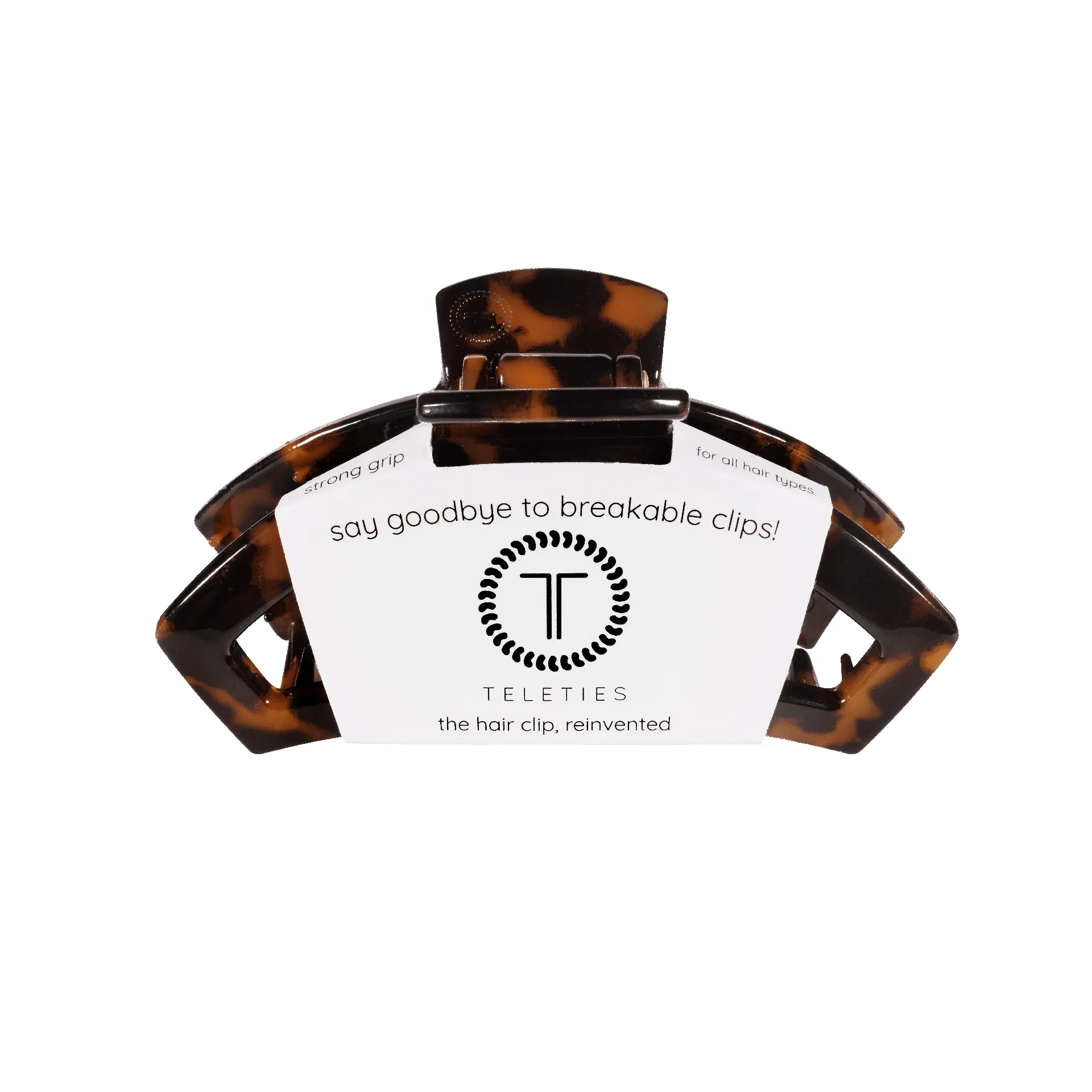 Open Tortoise Small Claw Hair Clip sold by TELETIES product image thumbnail 2