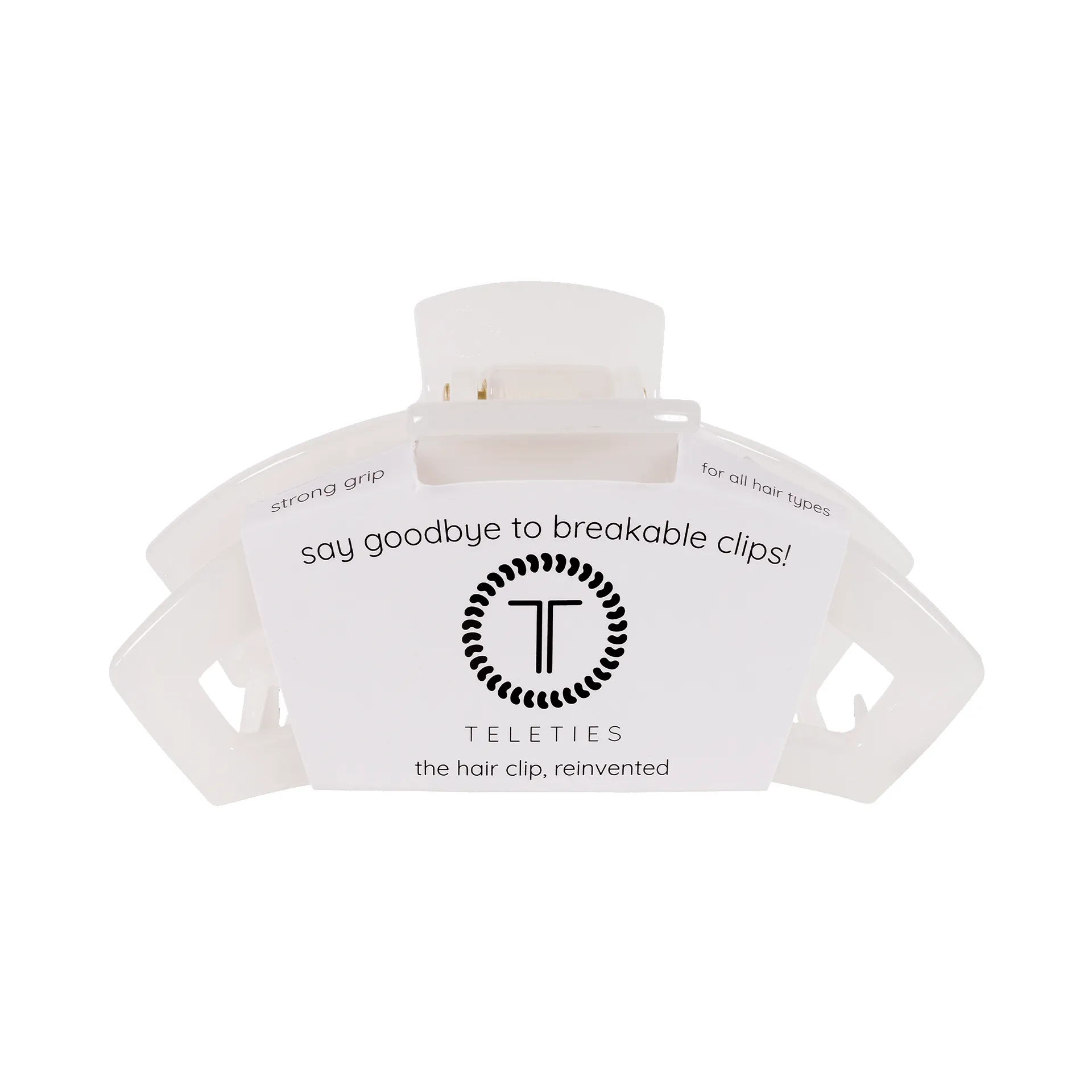 Open Coconut White Small Claw Hair Clip sold by TELETIES product image thumbnail 2