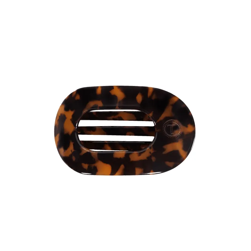 Tortoise Small Flat Round Hair Clip sold by TELETIES