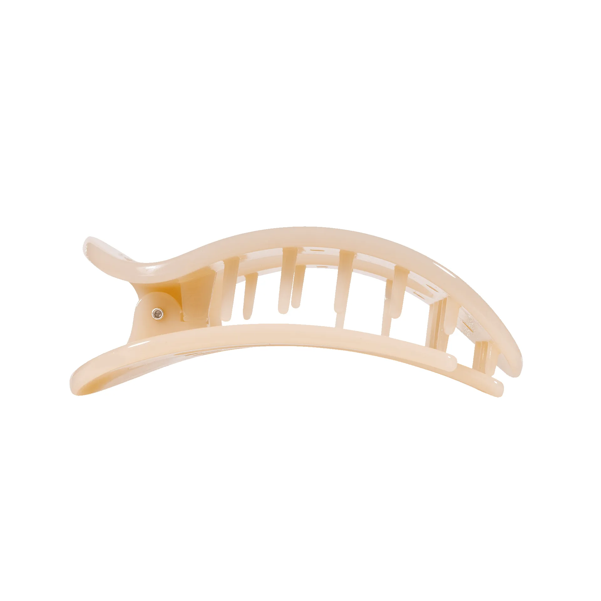 Almond Beige Small Flat Round Hair Clip sold by TELETIES product image thumbnail 3