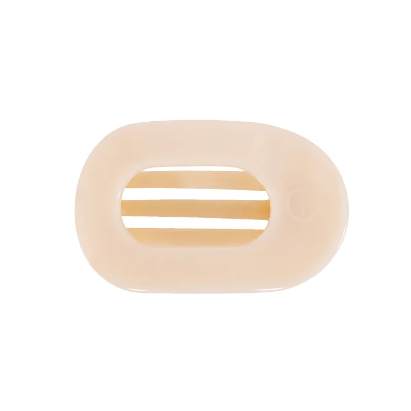Almond Beige Small Flat Round Hair Clip sold by TELETIES