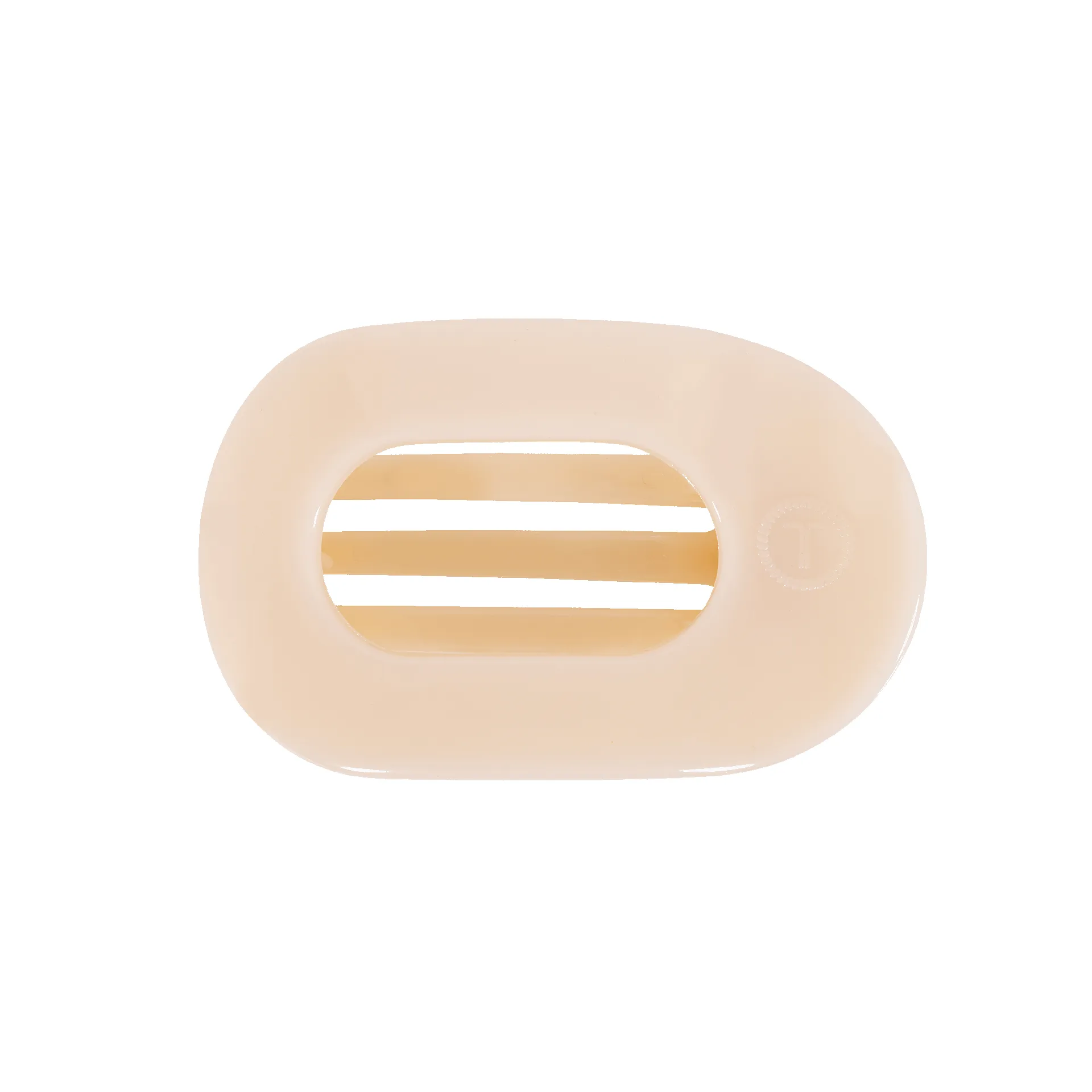 Almond Beige Small Flat Round Hair Clip sold by TELETIES