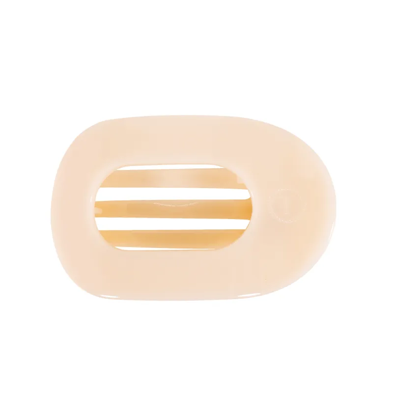 Almond Beige Large Flat Round Hair Clip sold by TELETIES