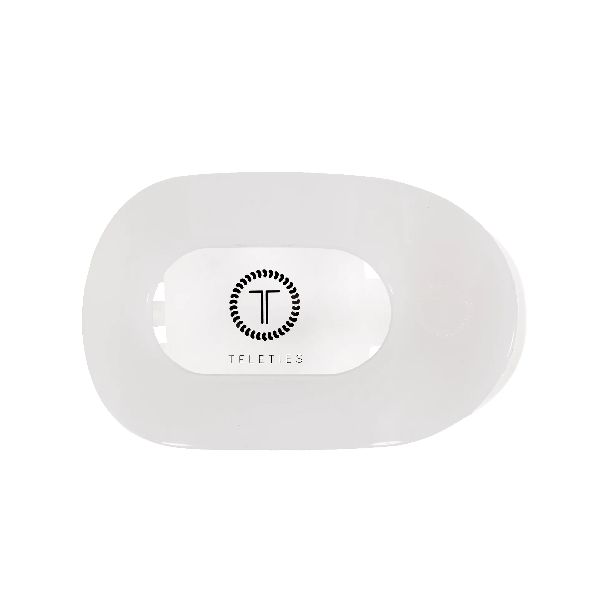 Coconut White Small Flat Round Hair Clip sold by TELETIES product image thumbnail 2