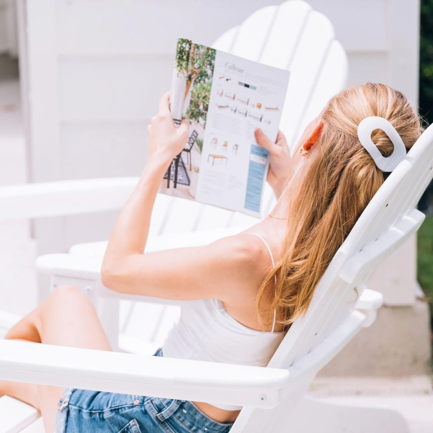 Coconut White Small Flat Round Hair Clip sold by TELETIES product image thumbnail 4