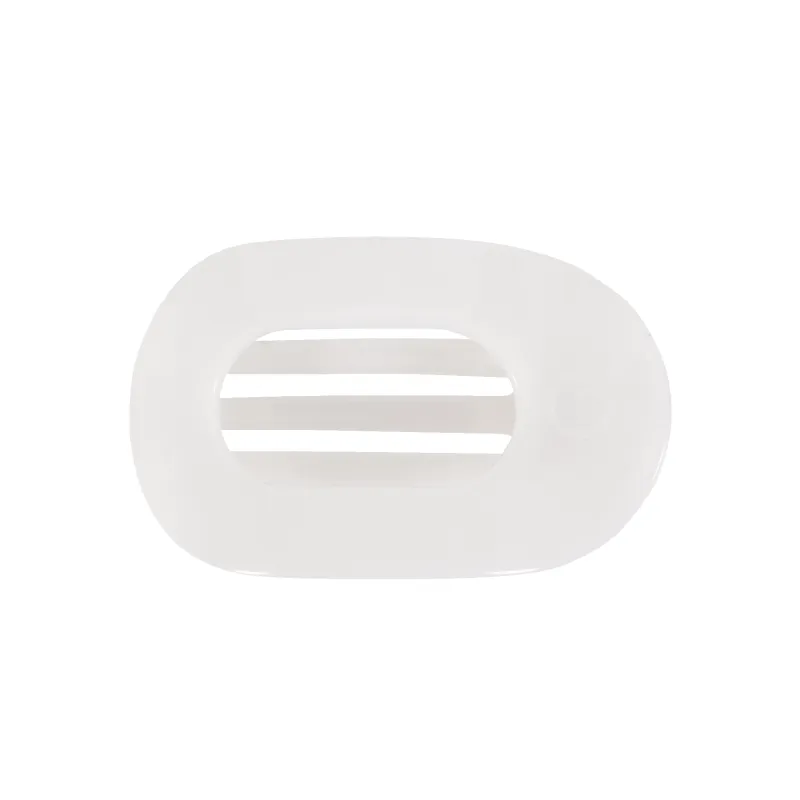 Coconut White Small Flat Round Hair Clip sold by TELETIES