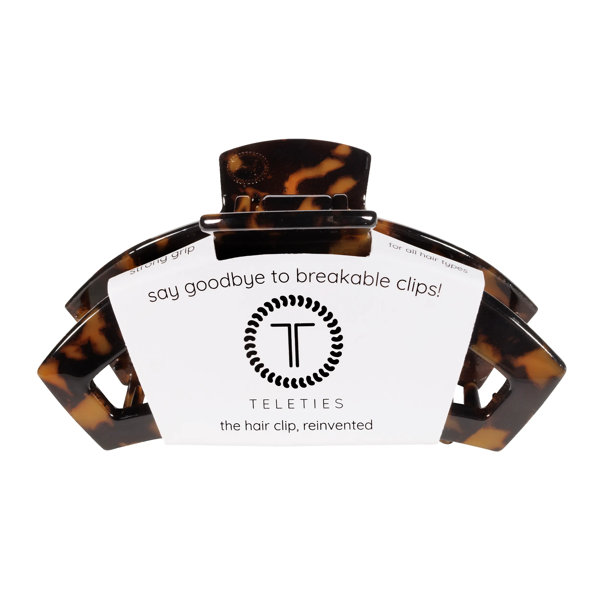 Open Tortoise Large Claw Hair Clip sold by TELETIES product image thumbnail 2