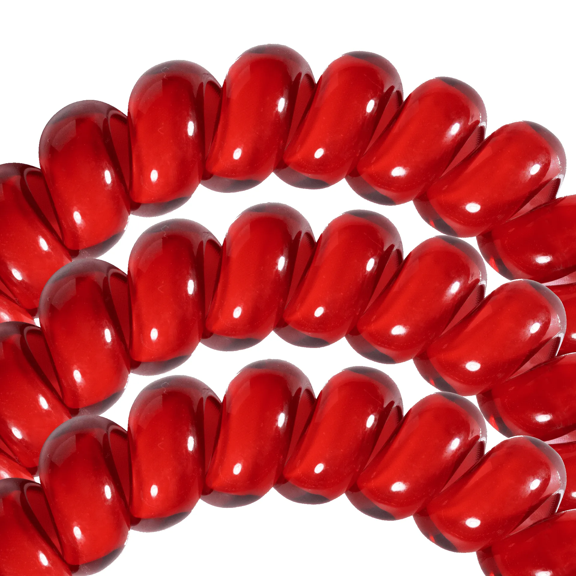 Scarlet Red Large Hair Ties sold by TELETIES product image thumbnail 4