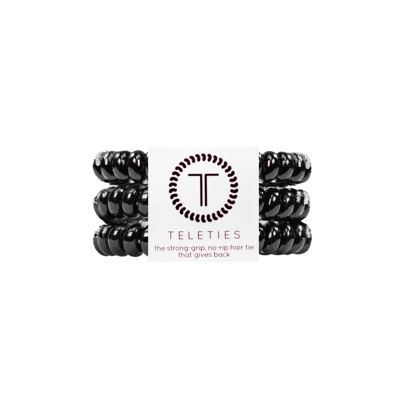 Jet Black Small Hair Ties sold by TELETIES