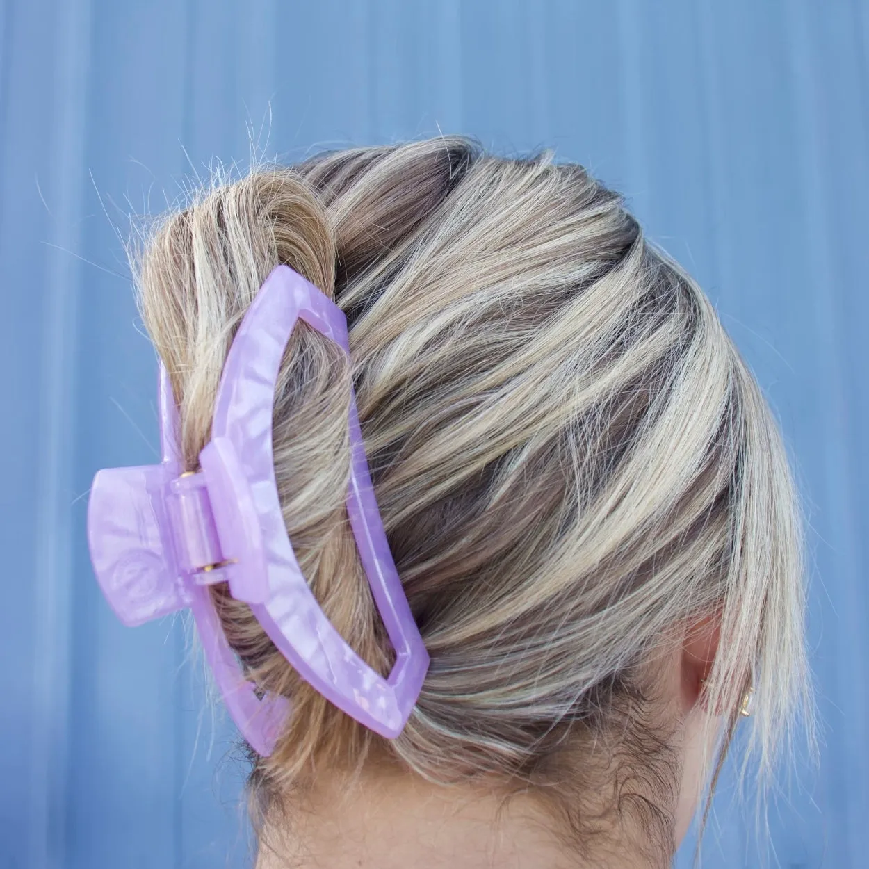 Open Lavender Mist Large Hair Clip sold by TELETIES product image thumbnail 3