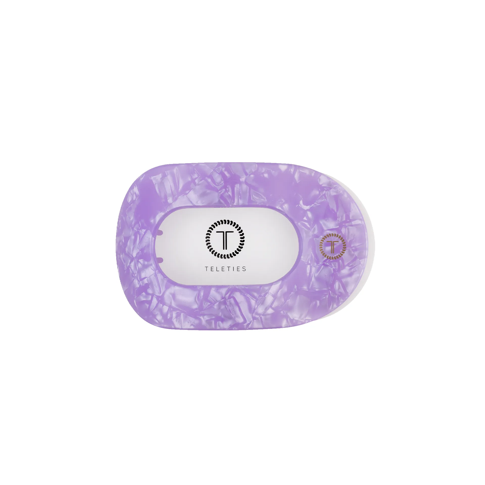 Lavender Mist Small Flat Round Hair Clip sold by TELETIES product image thumbnail 2