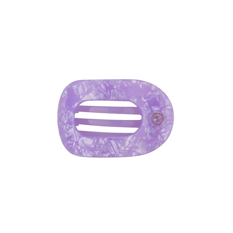 Lavender Mist Small Flat Round Hair Clip made by TELETIES