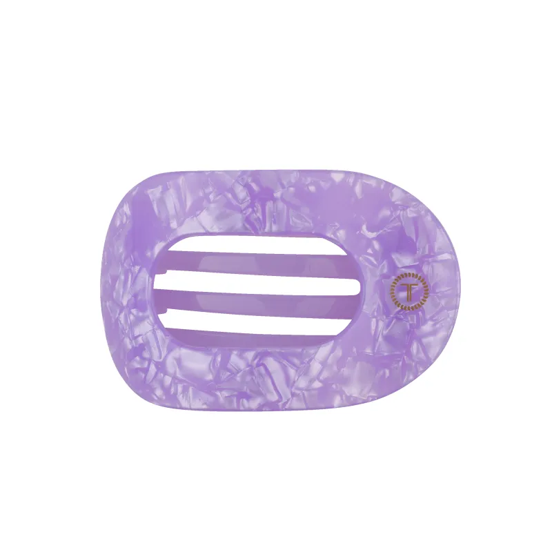 Lavender Mist Medium Flat Round Hair Clip made by TELETIES